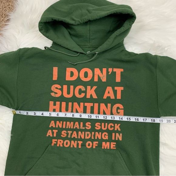 Rugged Legacy Green “I Don’t Suck At Hunting” Hoodie Sweatshirt - Picture 6 of 8